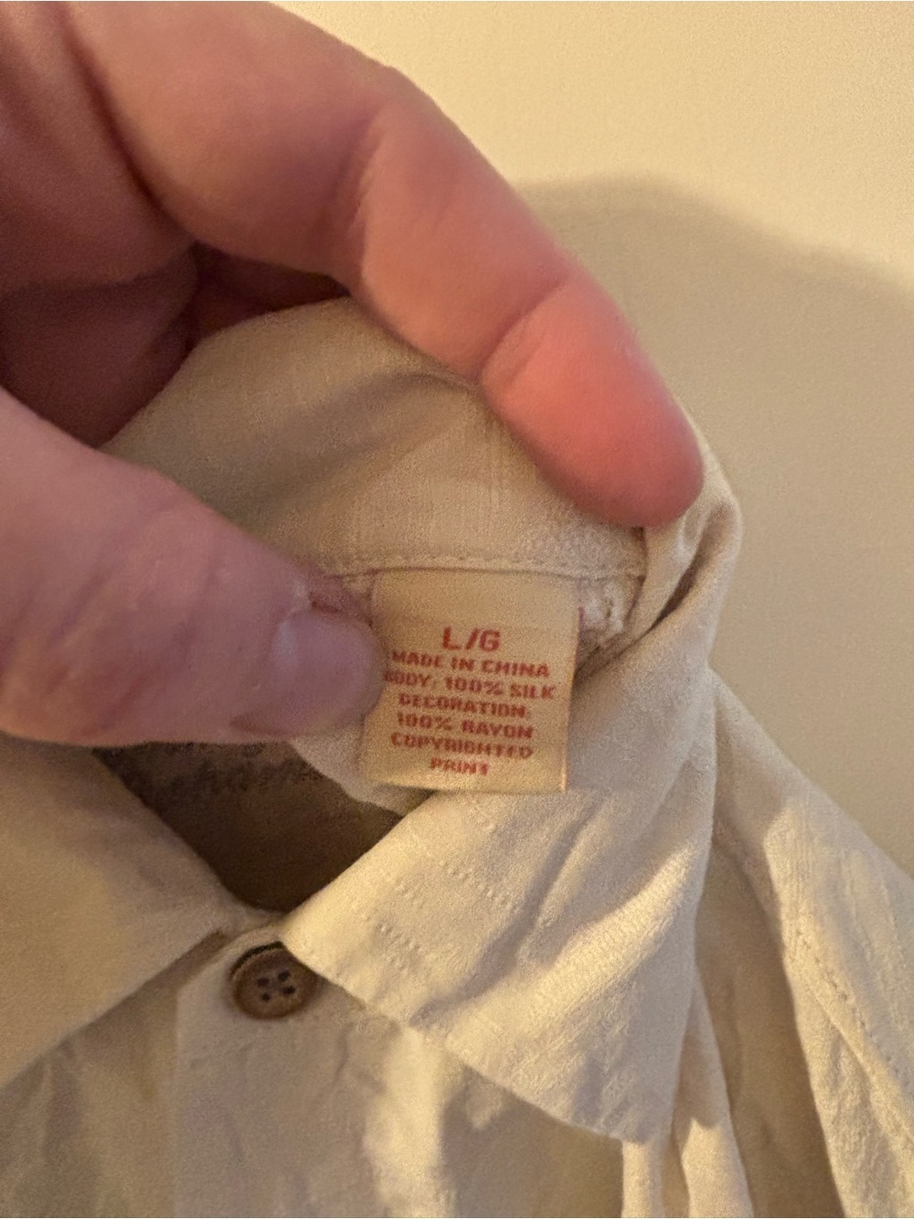 Tommy Bahama Cream Short-Sleeve Linen Button-Down Shirt large downwind to - Picture 11 of 12